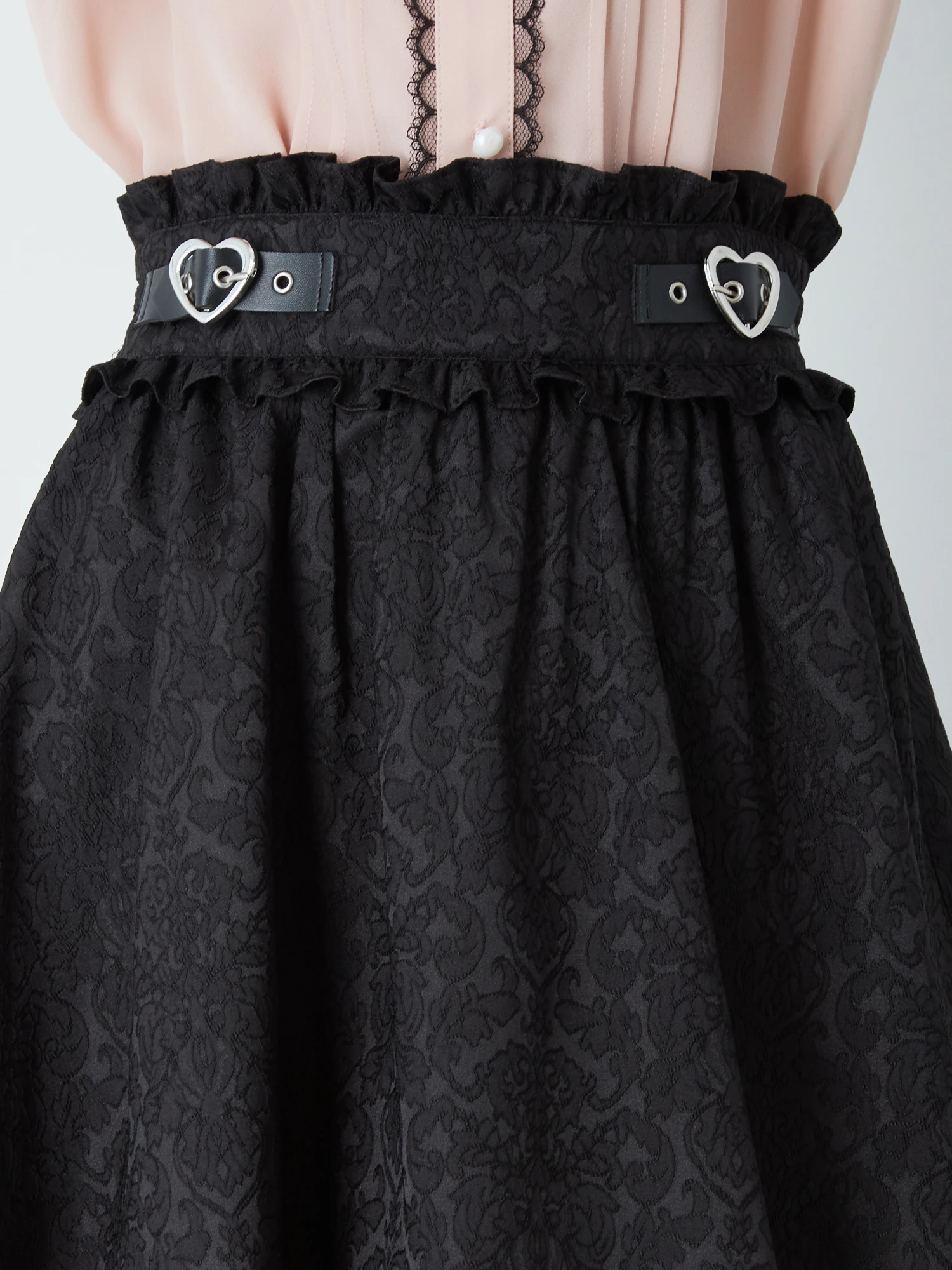 ハートベルトギャザースカート - Ank Rouge(アンクルージュ)のスカート 