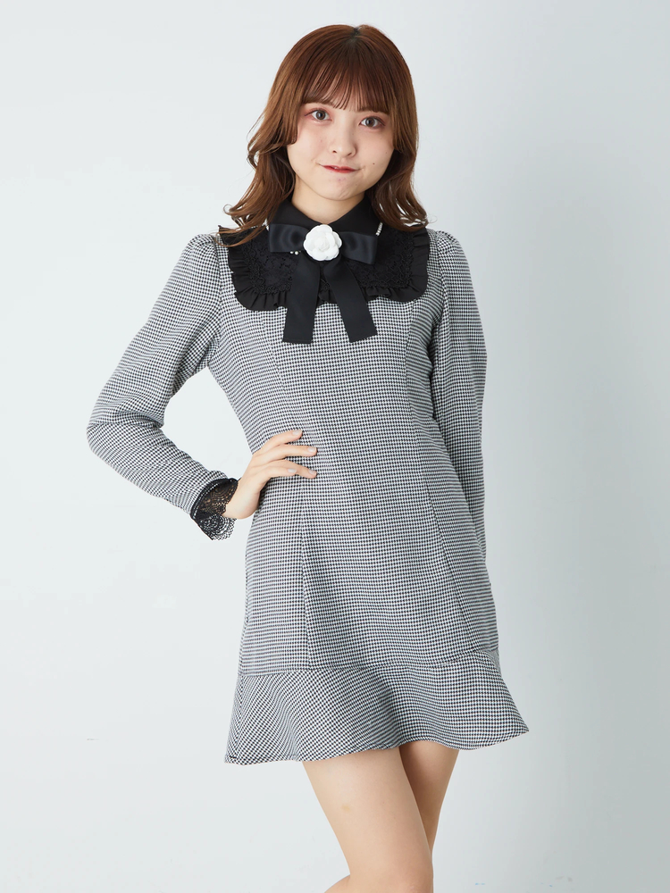 レースヨークフレアーワンピース - Ank Rouge(アンクルージュ)の