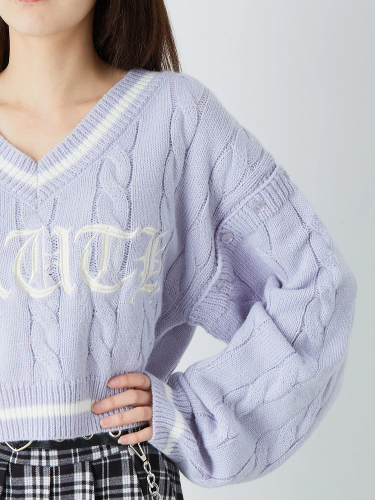 ラインリブケーブルニット - Ank Rouge(アンクルージュ)のニット