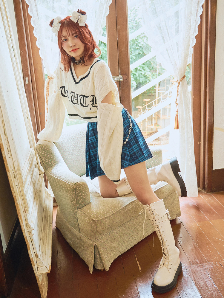 ラインリブケーブルニット - Ank Rouge(アンクルージュ)のニット