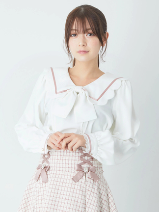 セーラーカラータックブラウス - Ank Rouge(アンクルージュ)のシャツ