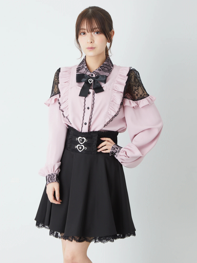 【ANTIGEL】新作★ハイウエストタイプ★CACHEMIRE EN FETE セール】high waisted flare skirt / ハイウエストフレア