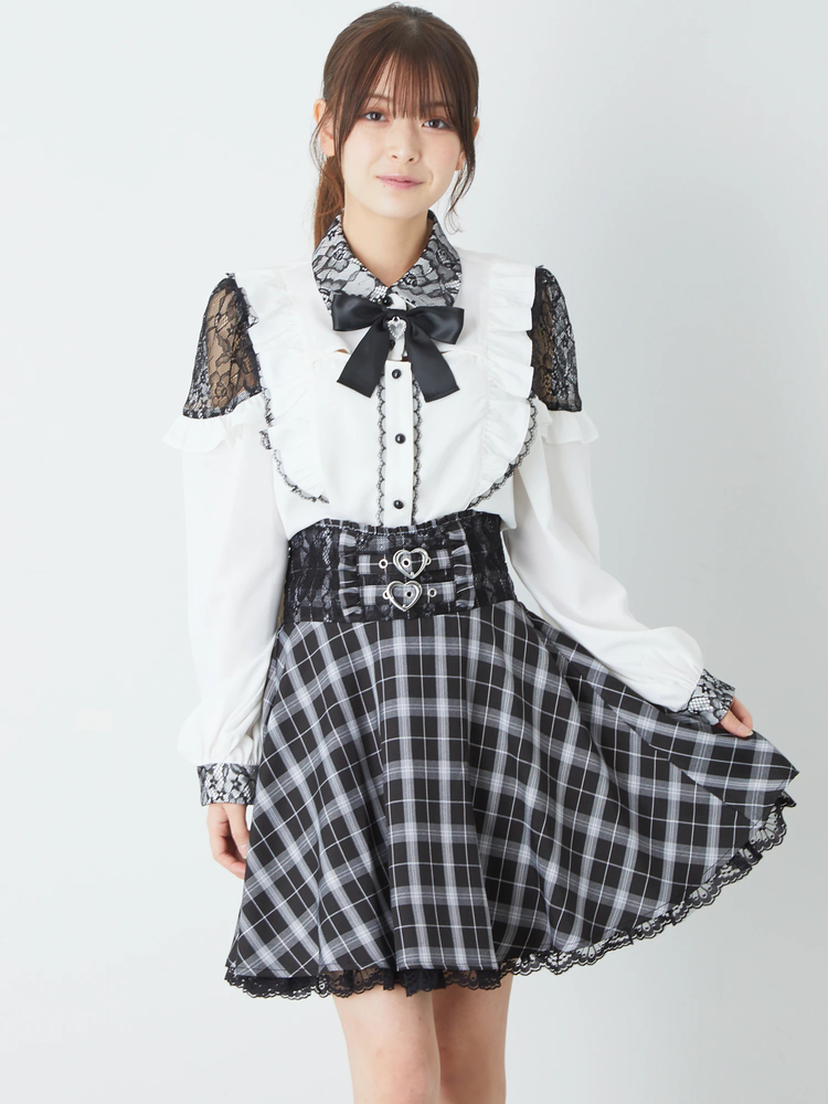 AnkRouge ヨークフリルハートベルトコンビネゾン 水色 ヨークフリルハートベルトコンビネゾン - Ank Rouge(アン