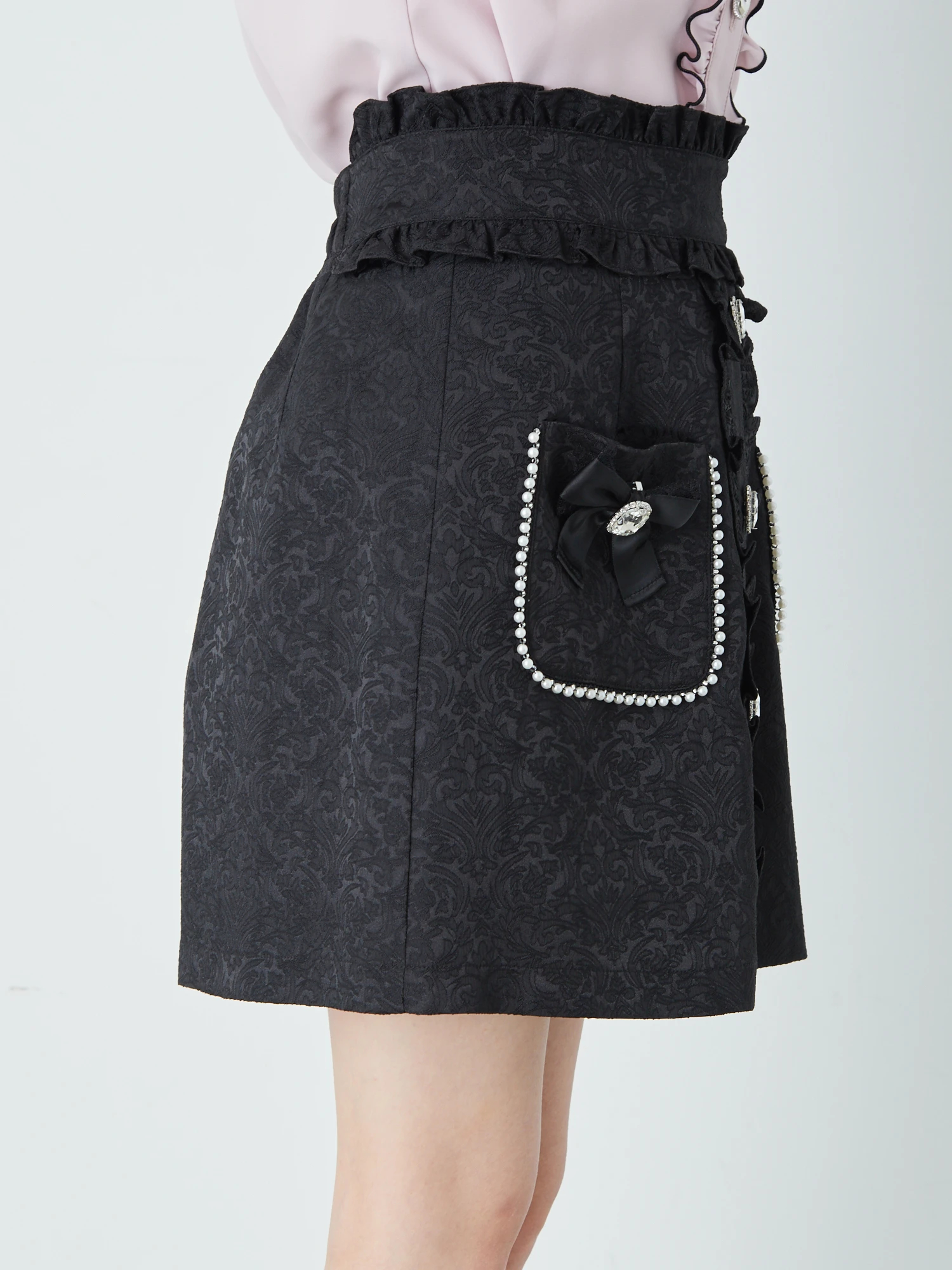 ジャガードフリル台形SK - Ank Rouge(アンクルージュ)のスカート 