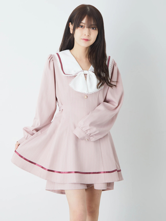 Romantic Ribbon セーラーカラーワンピース - Ank Rouge(アン
