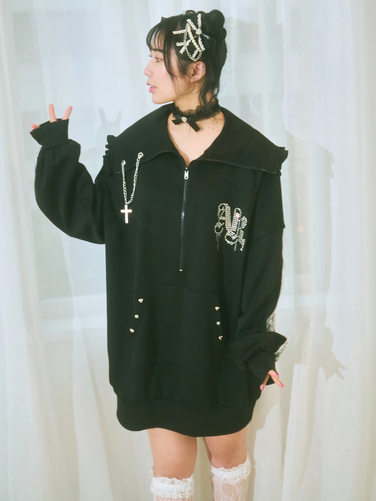 新品✨ プラージュ テンドレ バック ロゴ ニット サークルロゴ コットン 紺 クロスロゴプルオーバー - Ank Rouge(アンクルージュ)のTシャツ