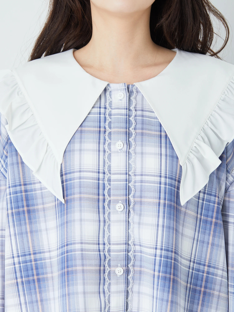 Y2K グランジ ダークコア NANA ラメ糸 シャツワンピ ネクタイ 段フリル an meets zakka 合成皮革ネクタイ（ネクタイ）｜ankoROCK（アンコ