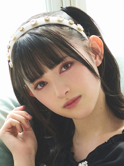 ビジューカチューシャ(ホワイト)