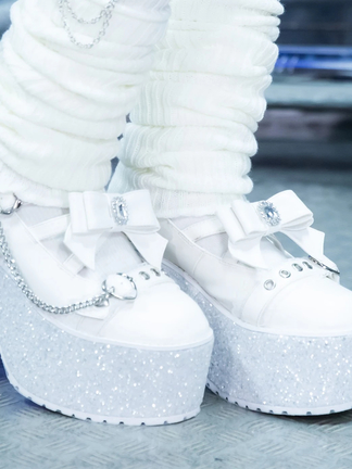 Be mqin ビジューリボンシューズクリップ - Ank Rouge(アンクルージュ