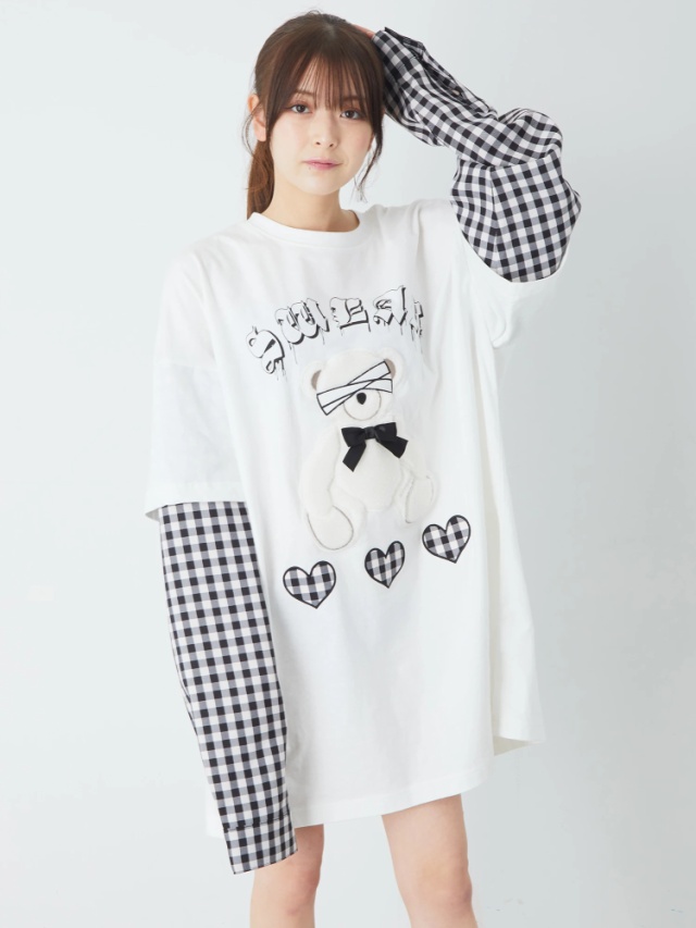 くまリボン レイヤードTe - Ank Rouge(アンクルージュ)のTシャツ 