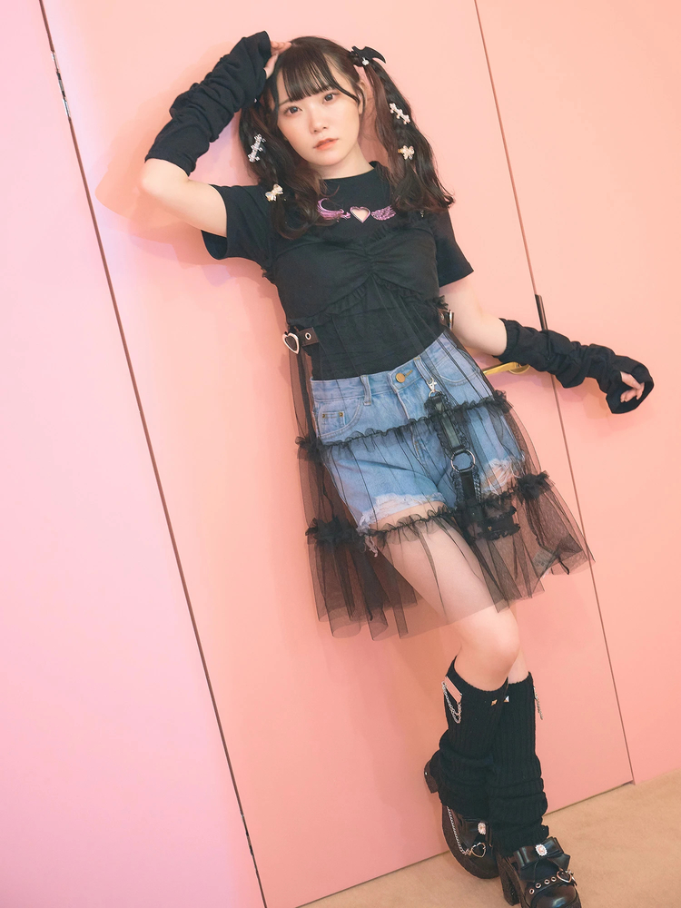 RE ARRIVAL/再入荷 レースガーター付ショーパン mqin Be - Rouge(アン Ank パンツ