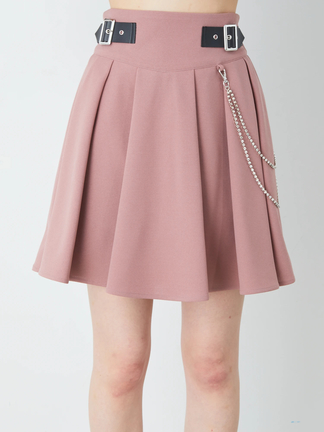 チェーン付きベルトフレアスカパン - Ank Rouge(アンクルージュ