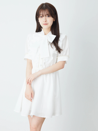 ※完売¥10340新品★Ank Rouge パールベルト付ヨークフリルワンピース パールフリルOP - Ank Rouge(アンクルージュ)のワンピース