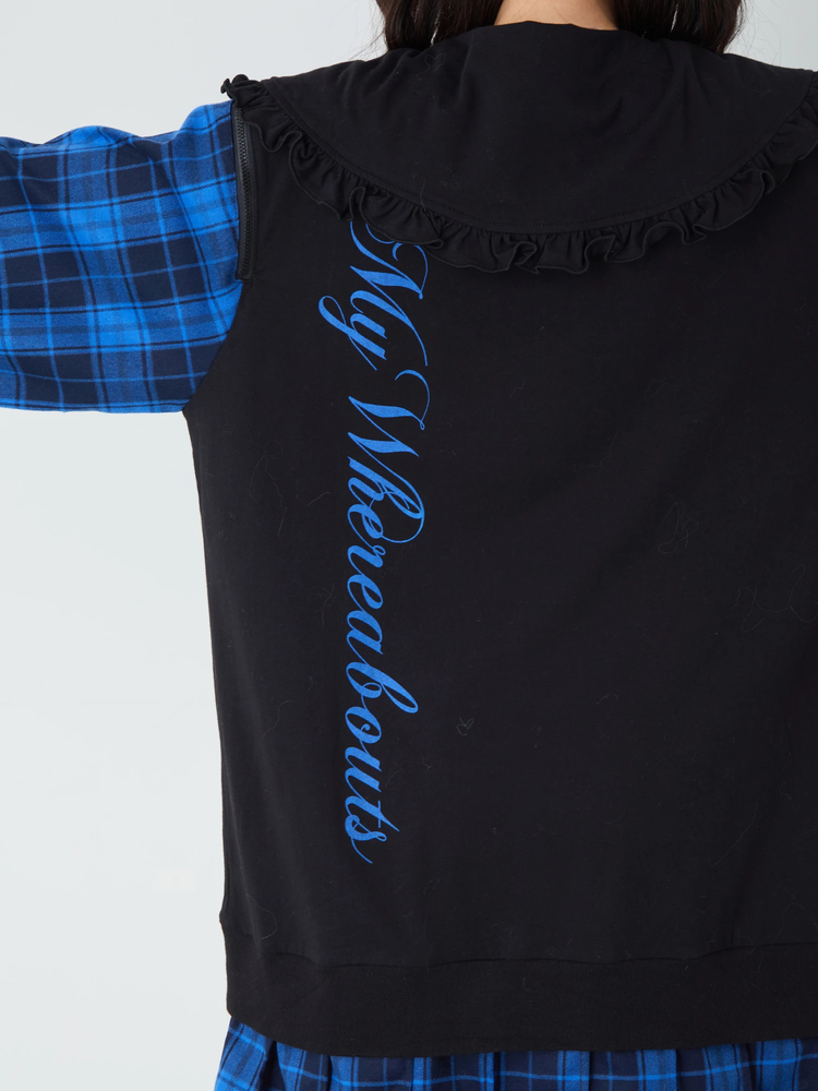 Be mqin 重ね着風ワッペンハーフジップPO - Ank Rouge(アン