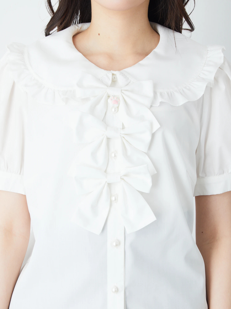 リボンが3つブラウス - Ank Rouge(アンクルージュ)のシャツ