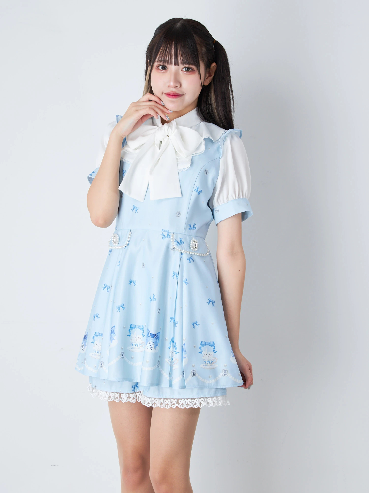 人気色 Ank Rouge ハートドットSet up blue - 通販 - attendnyc.com