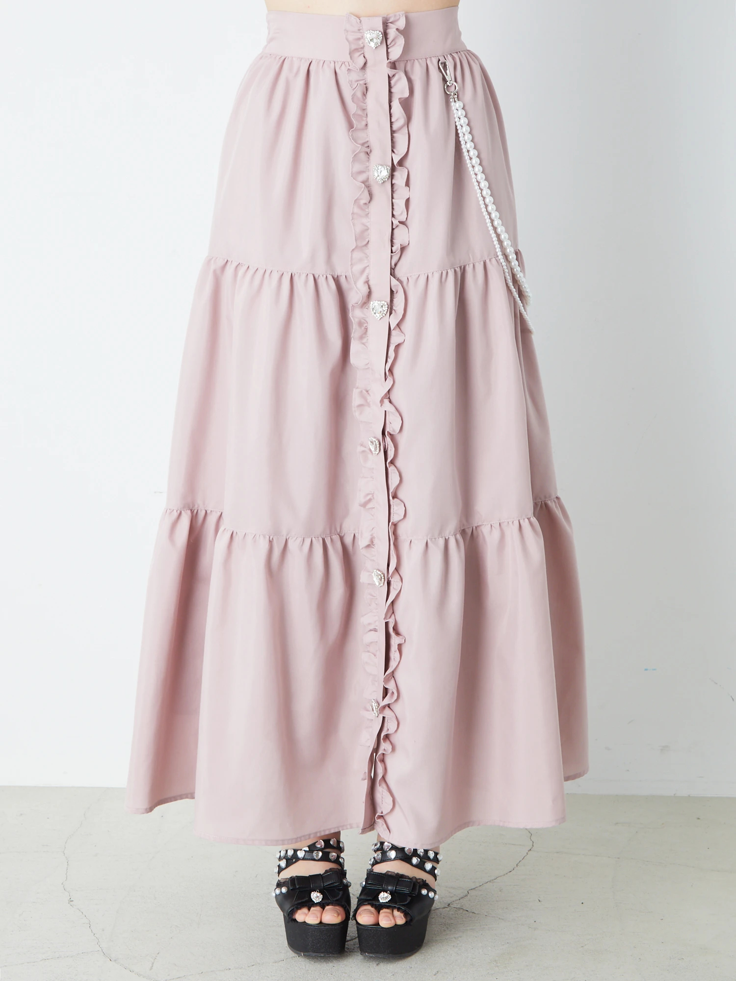 チェーンロングティアードSK - Ank Rouge(アンクルージュ)のスカート 