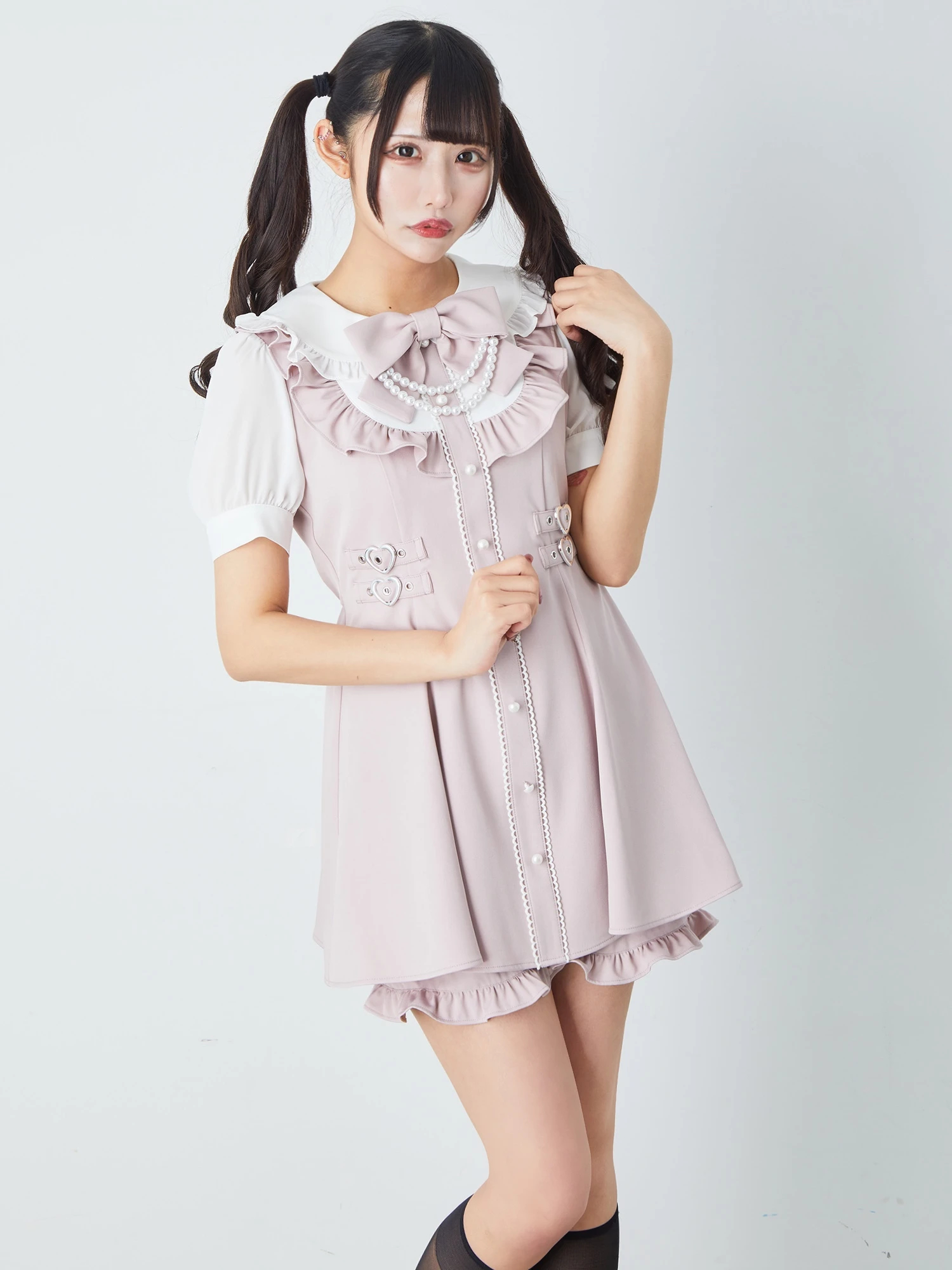 アンクルージュ Re♥Twinkle フリルキャミコンビネゾン\u0026シフォンTOPS2点セットアップ