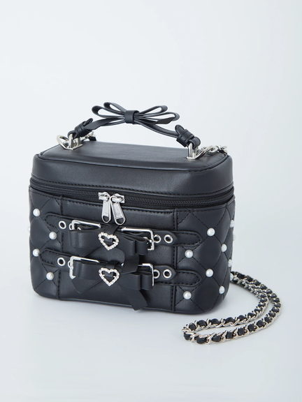 リボンバニティショルダーBAG(ホワイト)