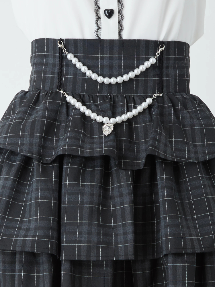 ダブルチェーンティアードSK - Ank Rouge(アンクルージュ)のスカート