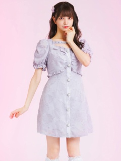 Backリボン袖くしゅくしゅOP - Ank Rouge(アンクルージュ)のワンピース  