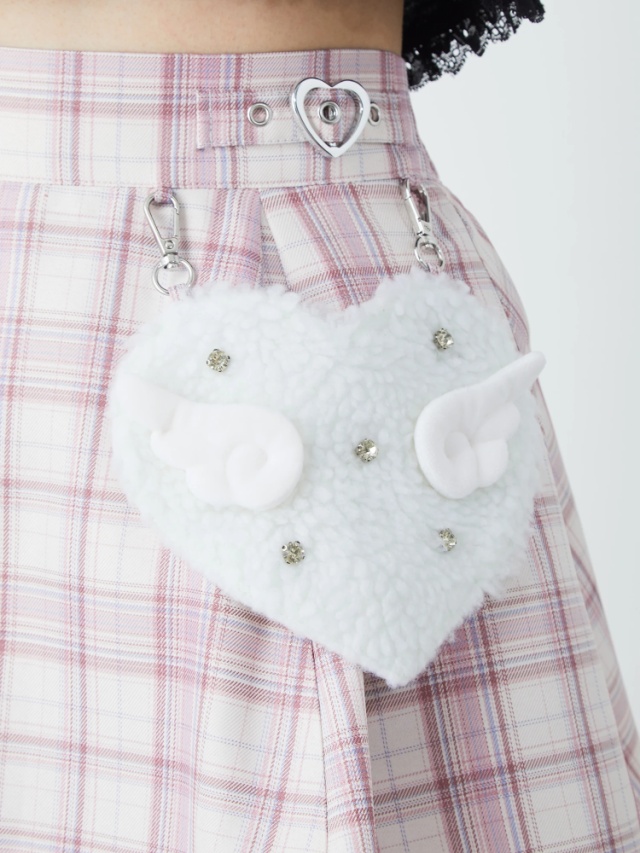 羽ボアハートチェックスカパン - Ank Rouge(アンクルージュ)のショート  