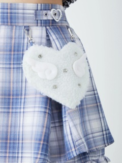 羽ボアハートチェックスカパン - Ank Rouge(アンクルージュ)のショート  