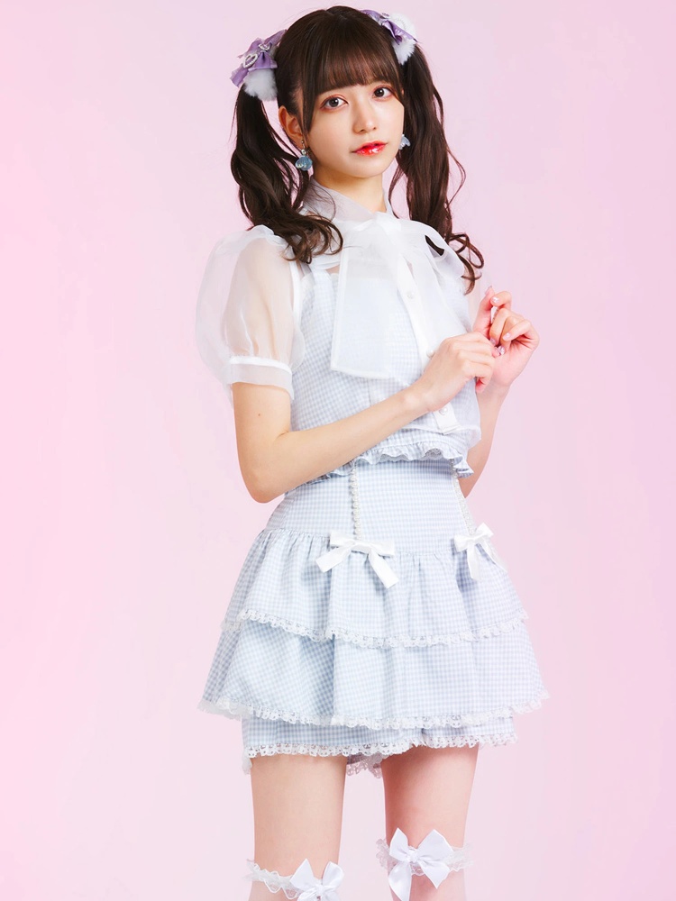 ギンガムチェックティアードスカパン - Ank Rouge(アンクルージュ)の  