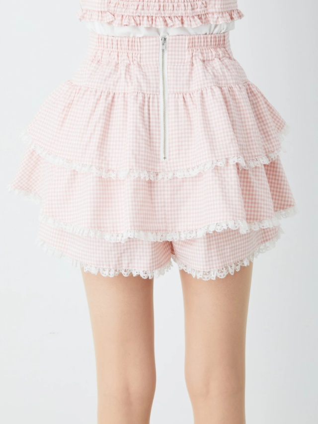 ギンガムチェックティアードスカパン - Ank Rouge(アンクルージュ)の  