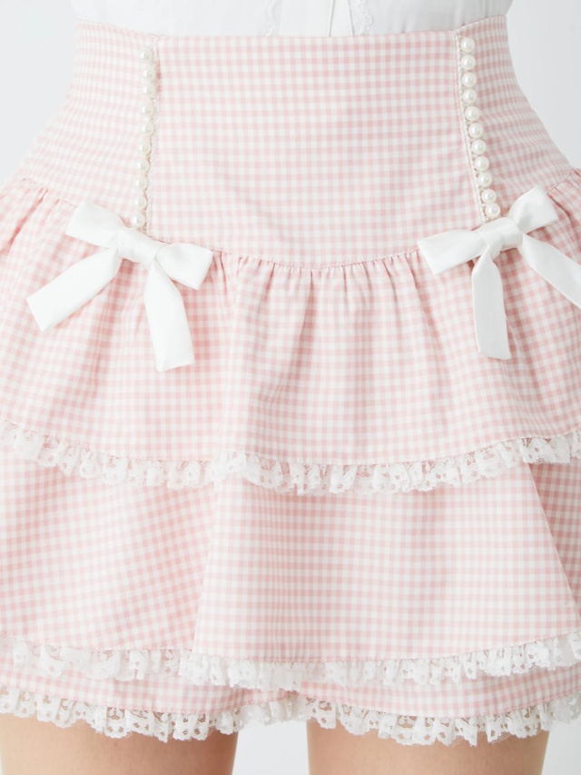 ギンガムチェックティアードスカパン - Ank Rouge(アンクルージュ)の  