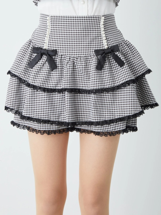 ギンガムチェックティアードスカパン - Ank Rouge(アンクルージュ)の  