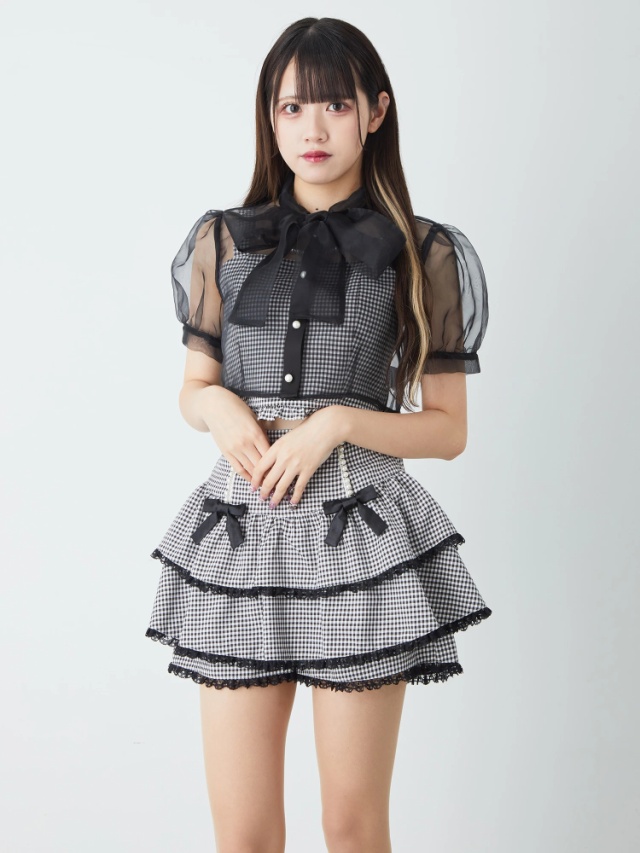 ギンガムチェックティアードスカパン - Ank Rouge(アンクルージュ)の  