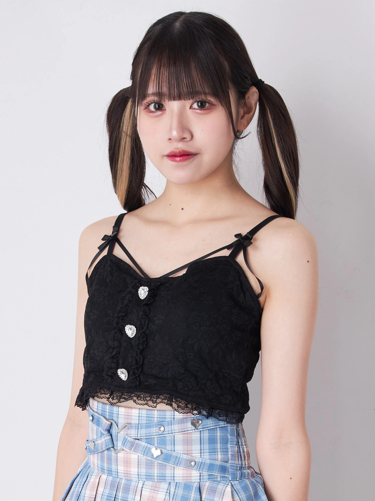 プチリボンカップインレースキャミ - Ank Rouge(アンクルージュ)の