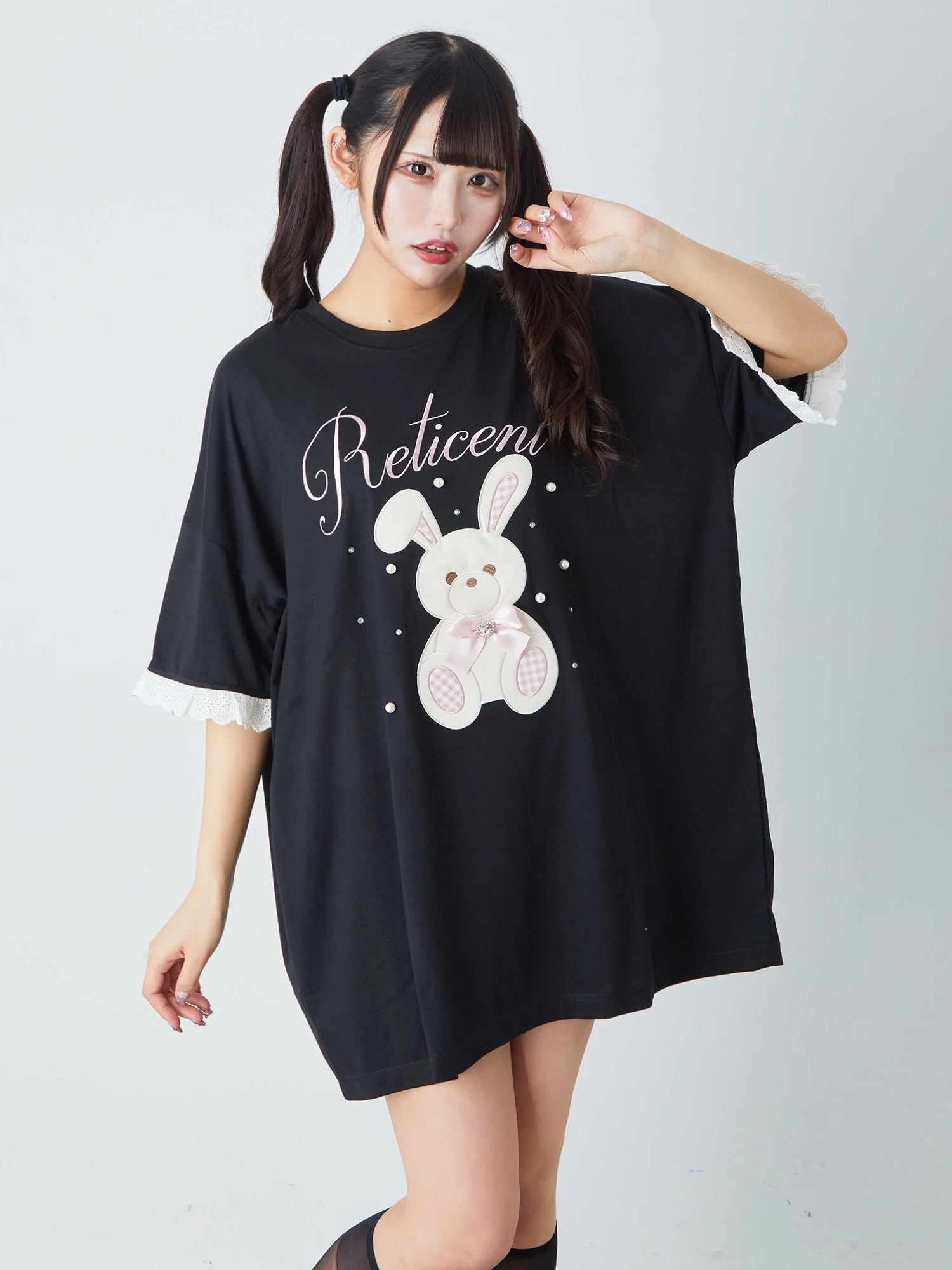 合皮うさちゃんBigTe - Ank Rouge(アンクルージュ)のTシャツ 