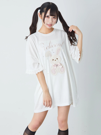 合皮うさちゃんBigTe - Ank Rouge(アンクルージュ)のTシャツ