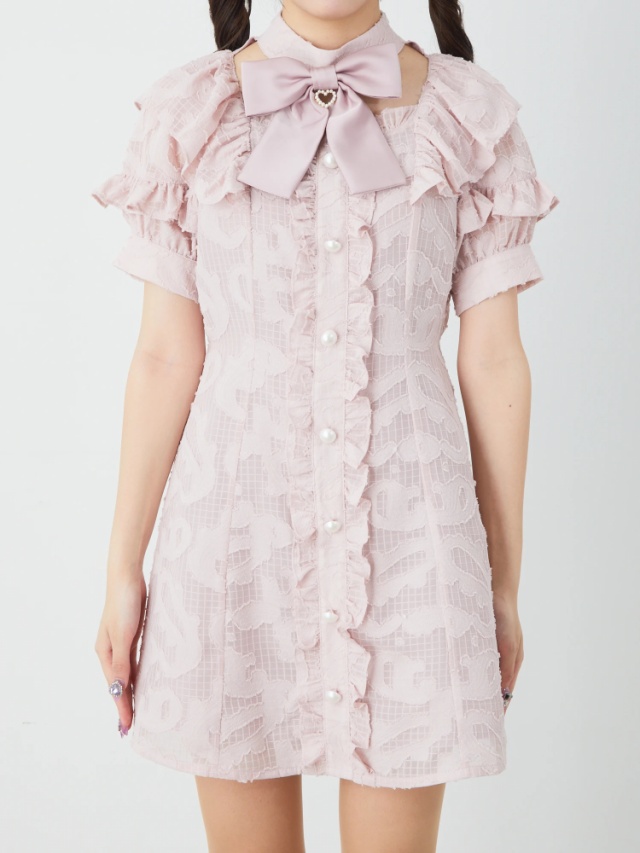 デコルテ開きフリルOP - Ank Rouge(アンクルージュ)のワンピース  