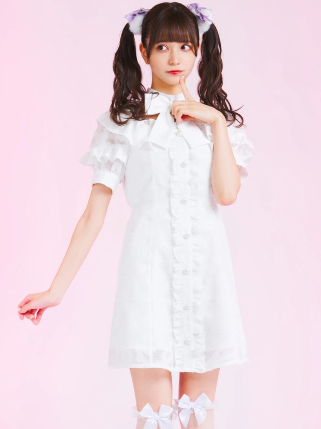 デコルテ開きフリルOP - Ank Rouge(アンクルージュ)のワンピース  