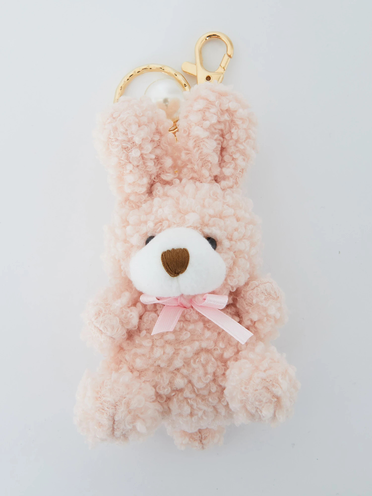 【正規販売店】 もこもこうさちゃんキーホルダー - Ank Rouge(アンクルージュ)の バッグ・財布