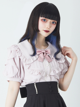 【極美品】プラージュ ブラウス ラッフルスリーブ ブラック Fサイズ 極美品】プラージュ ブラウス ラッフルスリーブ ブラック F