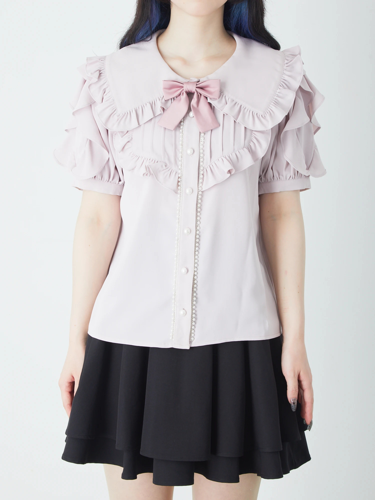 JUSGLITTY - ほぼ新品❤ラッフルスリーブチェックブラウス【レッド】 59058842b_1_d_215.jpg
