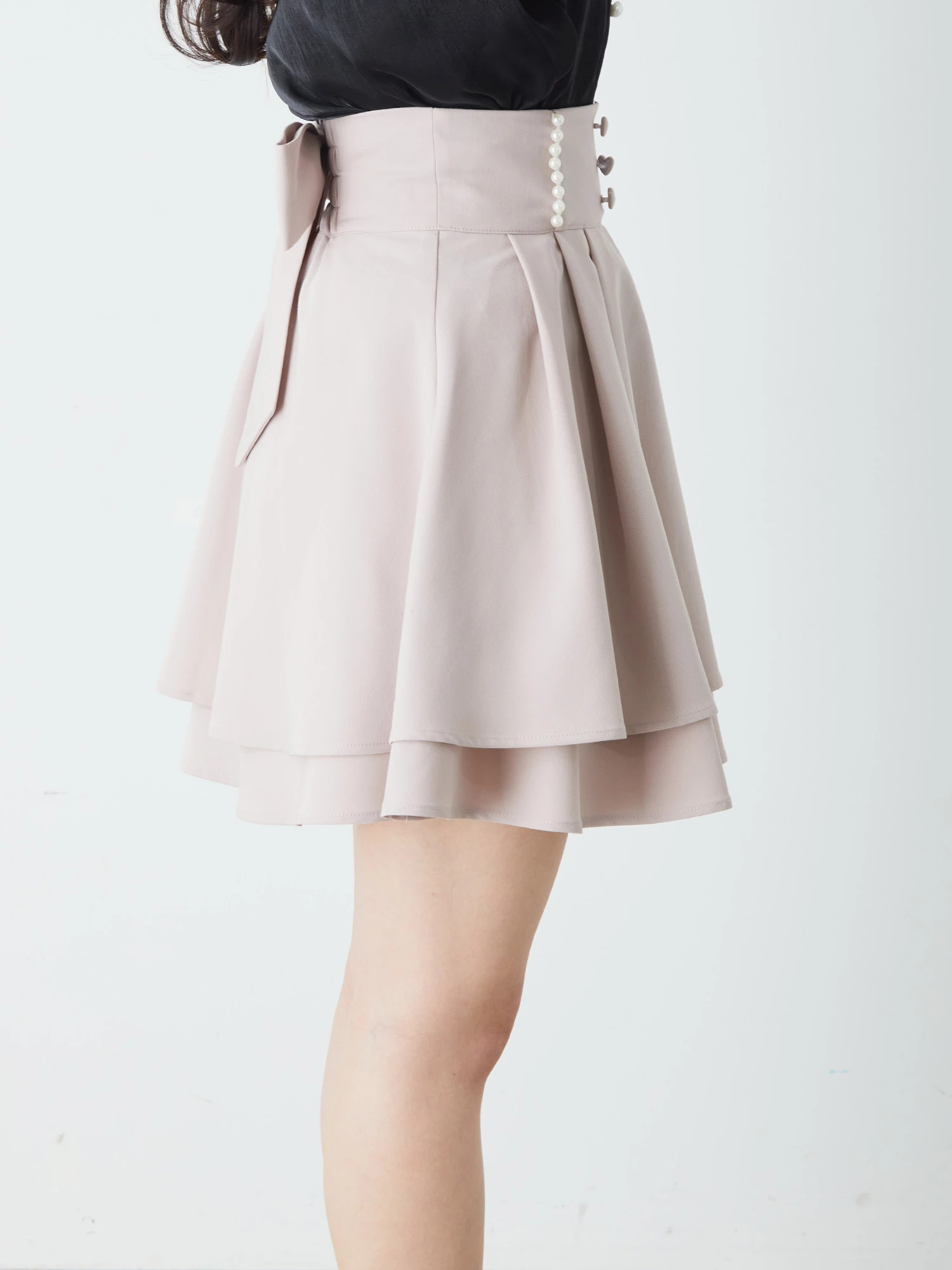 Backリボン2段スカート - Ank Rouge(アンクルージュ)のスカート 