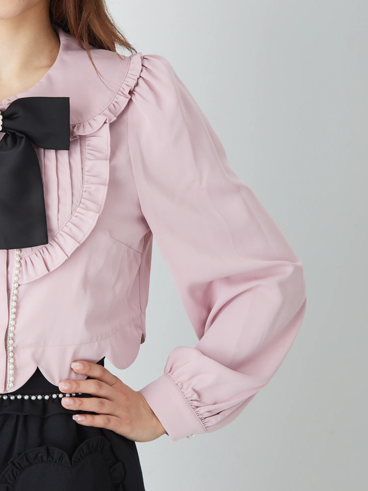 裾スカラップブラウス - Ank Rouge(アンクルージュ)のシャツ・ブラウス