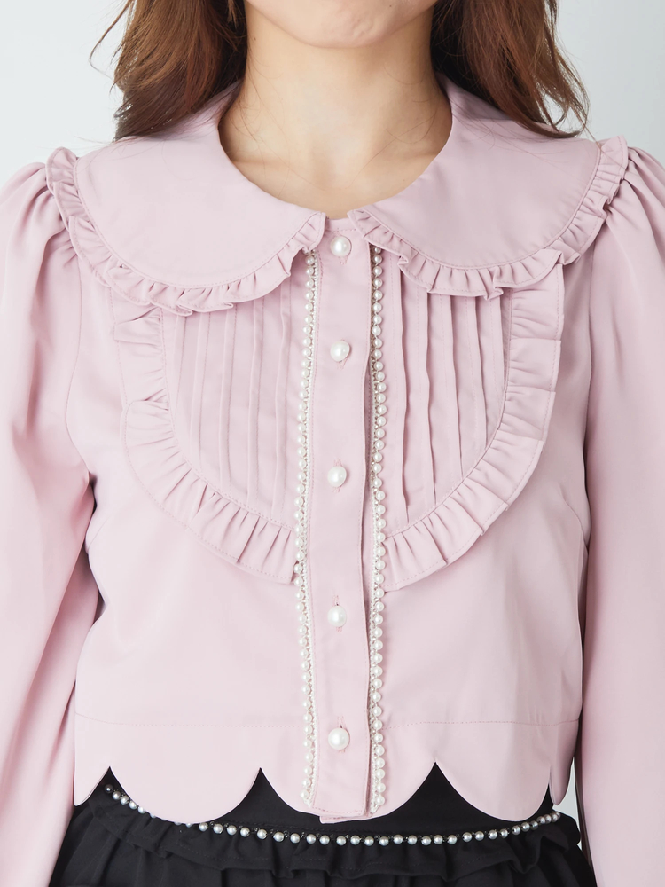 裾スカラップブラウス - Ank Rouge(アンクルージュ)のシャツ・ブラウス