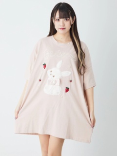 うさちゃんいちごTe - Ank Rouge(アンクルージュ)のTシャツ 