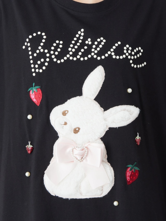 うさちゃんいちごTe - Ank Rouge(アンクルージュ)のTシャツ 