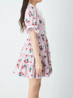 袖口リボンティアードカットOP