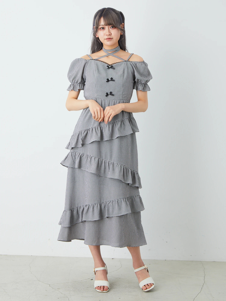 ななめフリルロングOP - Ank Rouge(アンクルージュ)のワンピース