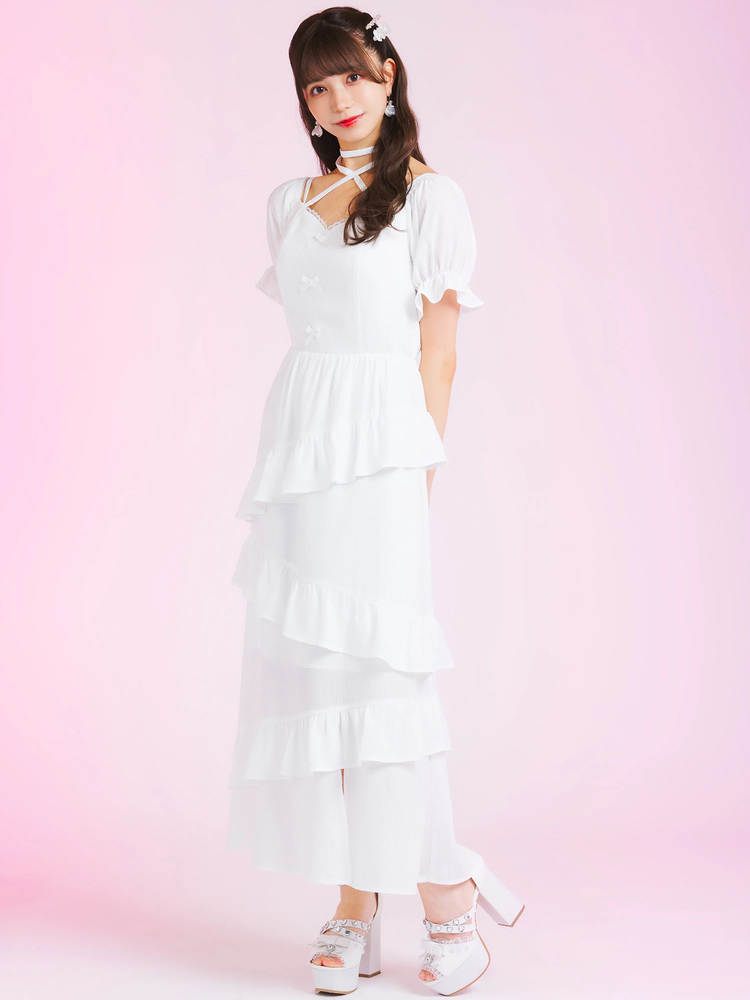 ななめフリルロングOP - Ank Rouge(アンクルージュ)のワンピース