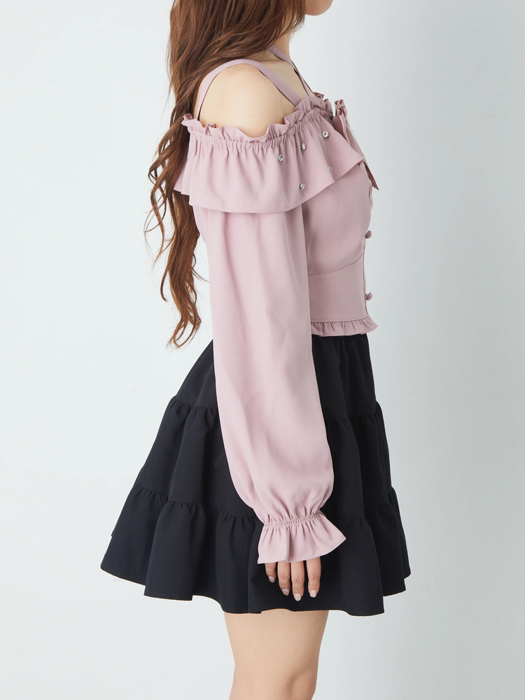 ぽんぽんリボンオフショルTOPS - Ank Rouge(アンクルージュ)のT