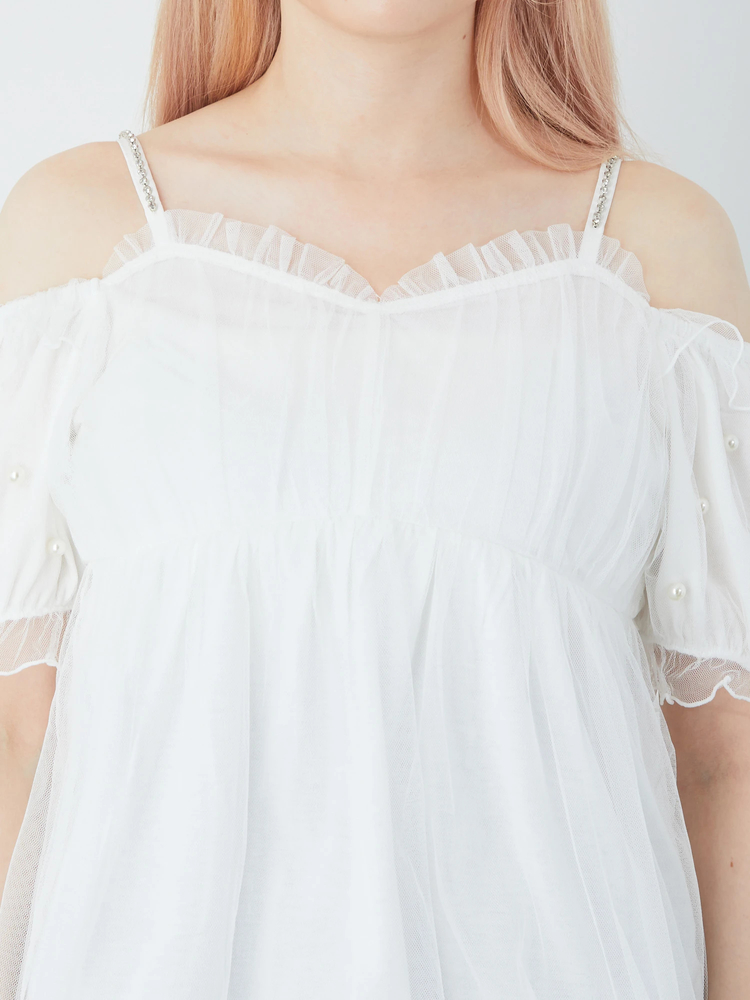 AnkRouge オフショルトップス オフショルチュールTOPS - Ank Rouge(アンクルージュ)のTシャツ
